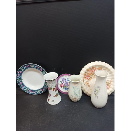 1267 - An Assortment of Vintage China, Including Bowls, Clocks and Vases