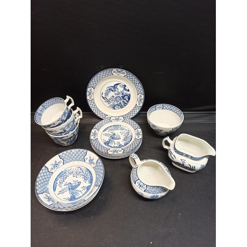 1102 - A Selection of Blue and White China including, Spode, Enoch Wood and More