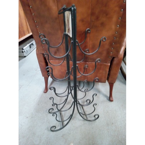 794 - Black Metal Wine Rack