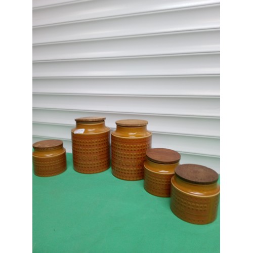 762 - Hornsea Saffron Storage Jars x 5