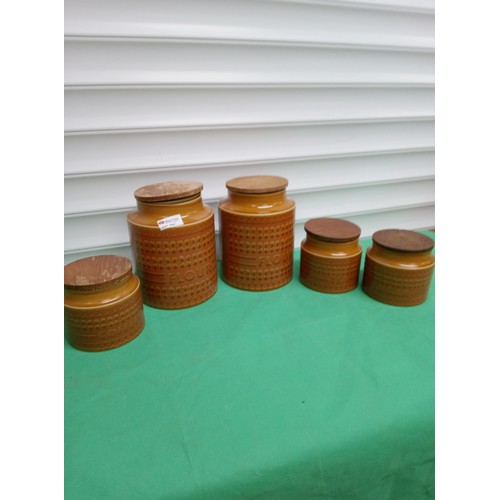 762 - Hornsea Saffron Storage Jars x 5