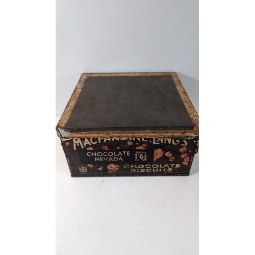 1300 - A Vintage Macfarlane Lang & Co Chocolate Nevada Biscuit Tin and other