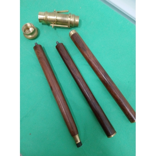 778 - 3 Piece Walking Stick with Scope 96cm -Part of scope broken