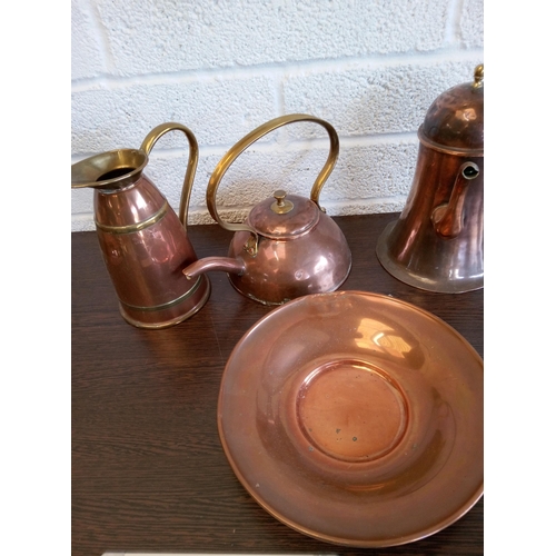 710 - Georgian Coffee Pot and other Copperware.