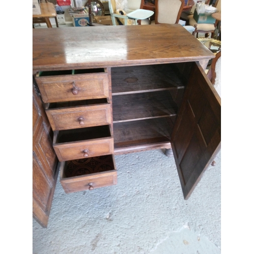 707 - Large Oak Sideboard with 8 Drawers 3 Cupboards all with keys.
250cm L x 102cm H x 54cm D