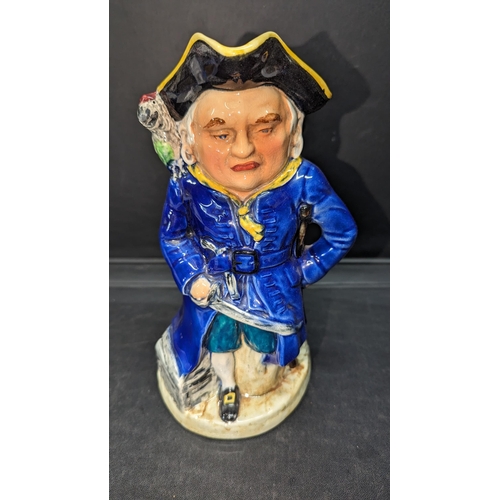 921 - A Burlington Musical Long John Silver Toby Jug - working.