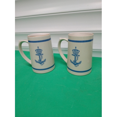 1738 - Mixed Tankards, Mug and Plaques with Naval Connections.