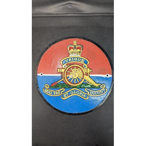 1608 - Royal Artillery Metal Plaque 25cm.