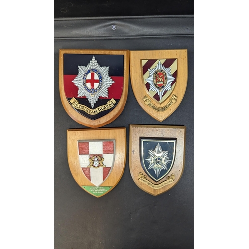 1604 - 4 Regimental Crests. MATS GHIANA, Worcestershire and Sherwood Forresters Coldstream Guards, The Worc... 