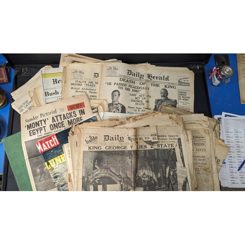 1744 - A Quantity of 1930-40s Newspapers and later magazines, picture post etc