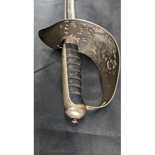 1501 - Major General M.C.M Wills's George V Wilkinson Officers Sword with Sharkskin Grip Engraved 