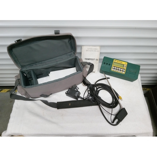 678 - Tempest 50 Telegan Gas Monitoring System with Instructions in Padded Carry Bag.