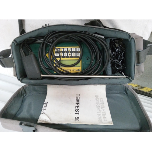 678 - Tempest 50 Telegan Gas Monitoring System with Instructions in Padded Carry Bag.