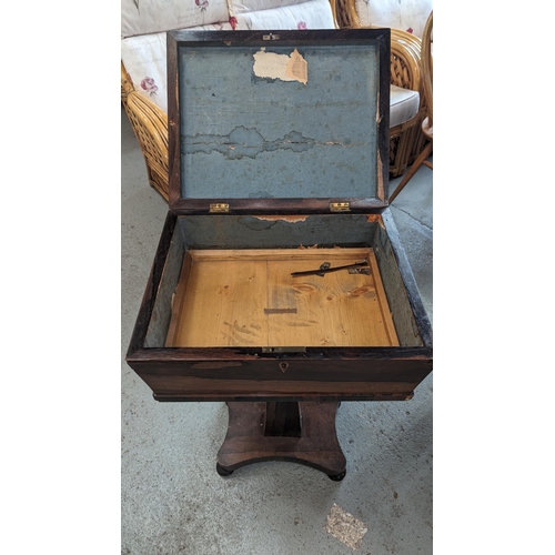 834 - A Victorian Rosewood Sewing Box