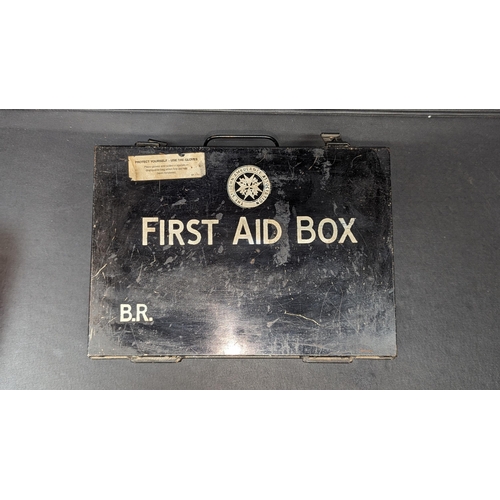 821 - A British Rail St Johns Ambulance First Aid Box and Contents.