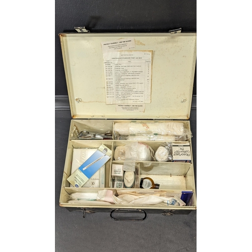 821 - A British Rail St Johns Ambulance First Aid Box and Contents.