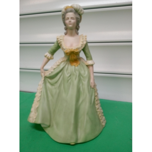 865 - Royal Worcester Queens 80th Birthday Figure and Franklin Porcelain Marie Antoinette Figure.