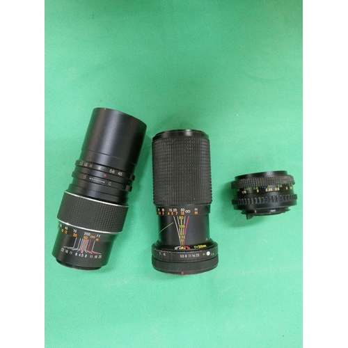 686 - Prinzgalaxy 200mm, Ensinor 80-200mm and Contax 50mm Lenses.