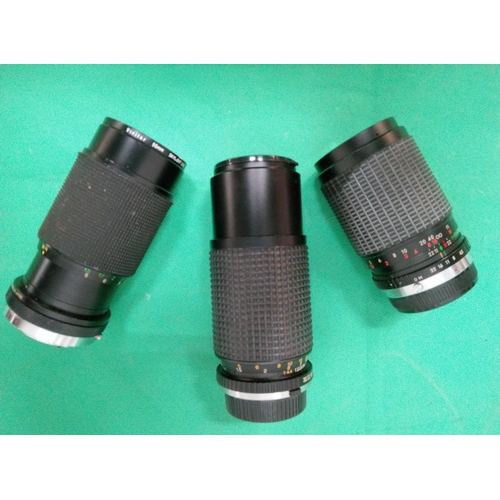 685 - Bell and Howell 80-205mm, Clubman 80-200mm and Vivitar 80-200mm Lenses.