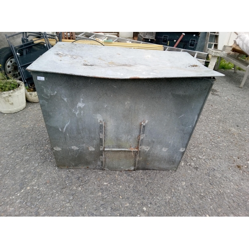 65 - A Large Metal Coal Bunker in used Condition, 94cm H x 119cm W x 73 cm D.