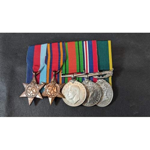 1503 - A WWII Medal Group 1939-45 Star, Burma Star, Defence Medal, War Medal, Territorial Efficiency Medal.... 