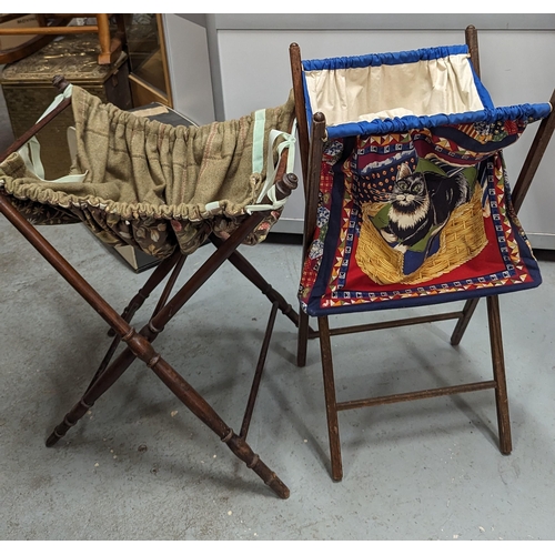 833 - 2 Vintage Folding Sewing Stands.