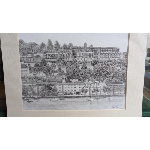 1739 - A Mounted Print of Dartmouth Royal Naval College.