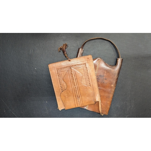 1743 - A Leather Dispatch Riders Pouch. Believed to have been made in Cyprus 1950s.