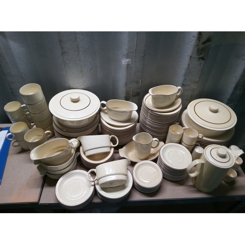 255 - Large Quantity of Poole Pottery including :- 14 Dinner Plates, 21 Medium Side Plates, 16 Medium Bowl... 