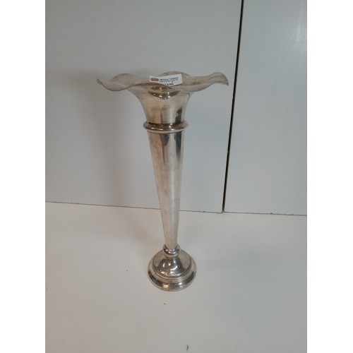 697 - An EPNS Trumpet Vase 28cm High