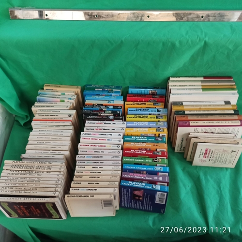 324 - Selection of Cricket Books including Play Fair Cricket Annuals from 1952 - 2018 and much more - 80 i... 