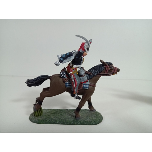 642 - Hand Painted Napoleonic Frontline Figurines - French Cavalry and Dutch Red Lancer