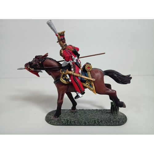 642 - Hand Painted Napoleonic Frontline Figurines - French Cavalry and Dutch Red Lancer