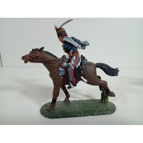 642 - Hand Painted Napoleonic Frontline Figurines - French Cavalry and Dutch Red Lancer