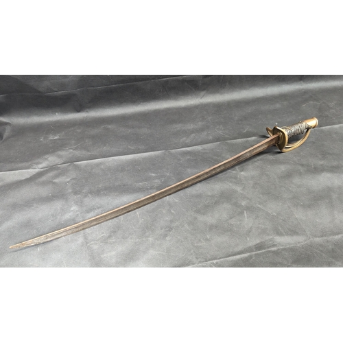 821 - A 19th Century French Model 1822 Light Cavalry Sabre with a Curved 75cm Blade Marked Soligen. Regula... 