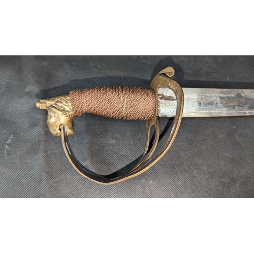 820 - An Indian Replica Sabre. Blade 66cm.