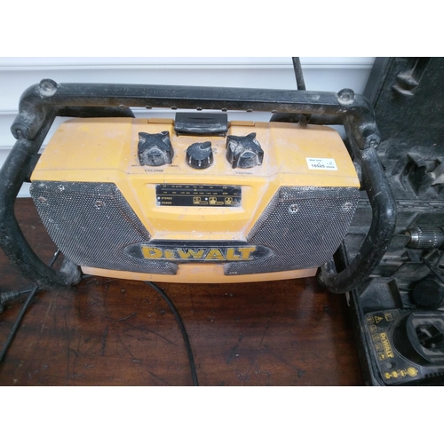 96 - A Dewalt Drill and Charger and Dewalt Radio. Untested.