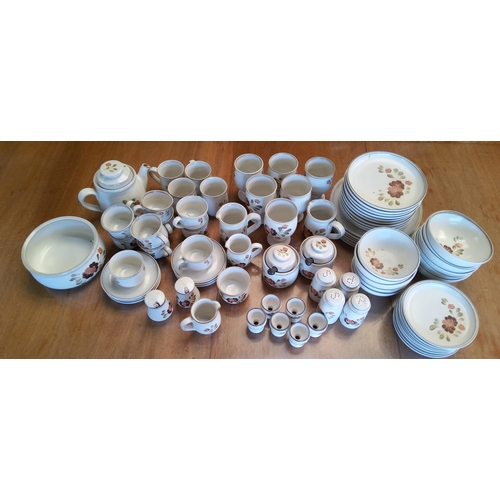 238 - A Large Denby Serenade Dinner/Tea Service including 10 Side Plates, 8 Saucers, 6 Dinner Plates, 4 Mu... 