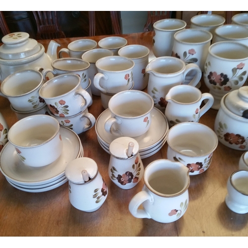 238 - A Large Denby Serenade Dinner/Tea Service including 10 Side Plates, 8 Saucers, 6 Dinner Plates, 4 Mu... 