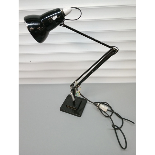 609 - Herbert Terry and Sons Ltd of Redditch Anglepoise Lamp in Black with Square Base.