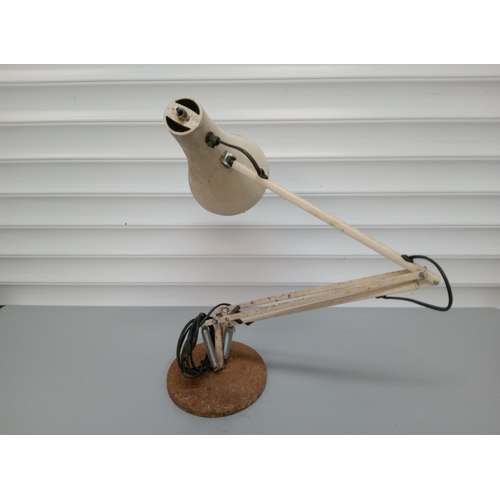 608 - White Anglepoise Lamp with Rusty Base as pictured.