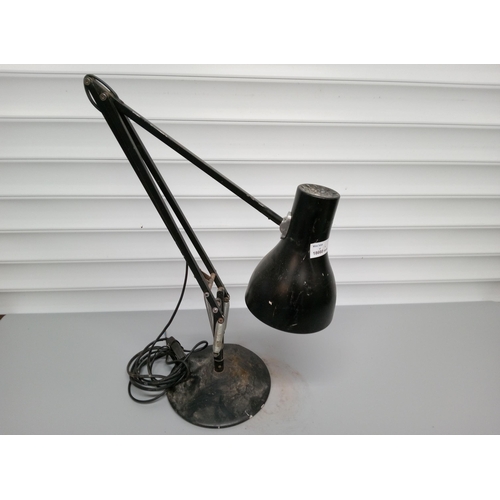 607 - Black Anglepoise Lamp with Round Base.