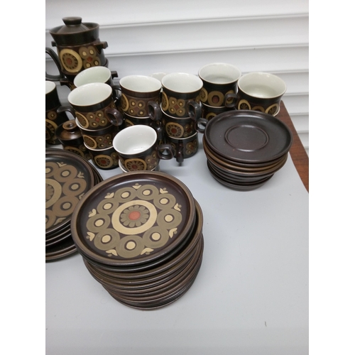 244 - Quantity of Denby Arabesque including 2 Oval Plates, 7 Dinner Plates, 4 Large Side Plates, 20 Side P... 