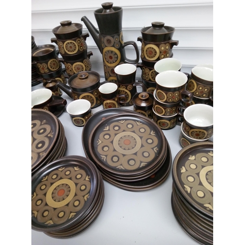 244 - Quantity of Denby Arabesque including 2 Oval Plates, 7 Dinner Plates, 4 Large Side Plates, 20 Side P... 