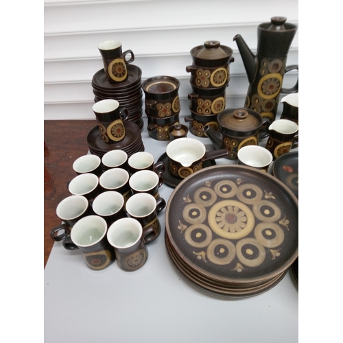 244 - Quantity of Denby Arabesque including 2 Oval Plates, 7 Dinner Plates, 4 Large Side Plates, 20 Side P... 