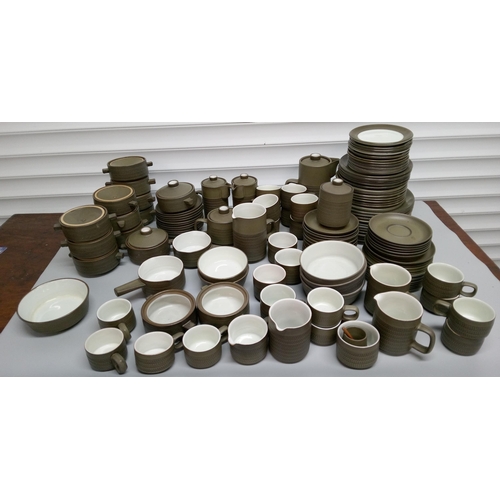 246 - Large Quantity of Denby including 11 Dinner Plates, 14 Side Plates, 6 Bowls, Coffee Pots, Tea Pot, S... 