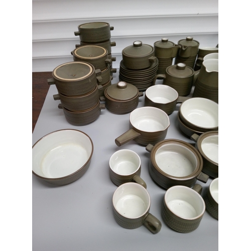 246 - Large Quantity of Denby including 11 Dinner Plates, 14 Side Plates, 6 Bowls, Coffee Pots, Tea Pot, S... 