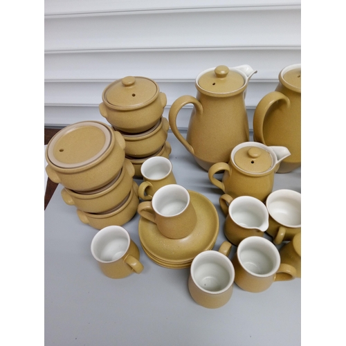 248 - Quantity of Denby Ode including 6 Oval Plates, 2 Large Coffee Pots, 2 Medium Coffee Pots, 1 Small Co... 