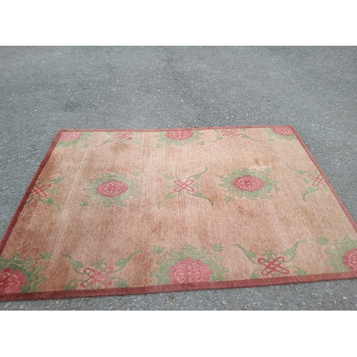 278 - Pure Wool Rug. Small burn mark and wax like residue as pictured.

293cm x 200cm