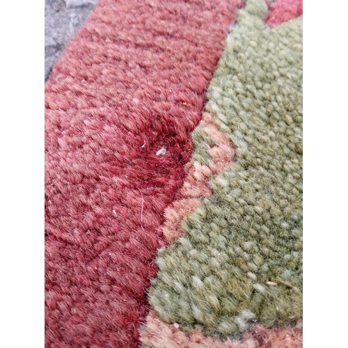 278 - Pure Wool Rug. Small burn mark and wax like residue as pictured.

293cm x 200cm